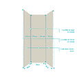 AURLANE - Pack 3 Panneaux Muraux Aluminium Ivoire 90x210 cm avec Profilés Chrome - WALL'IT - vignette