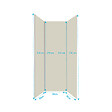 AURLANE - Pack 3 Panneaux Muraux Aluminium Ivoire 90x210 cm avec Profilés Chrome - WALL'IT - vignette