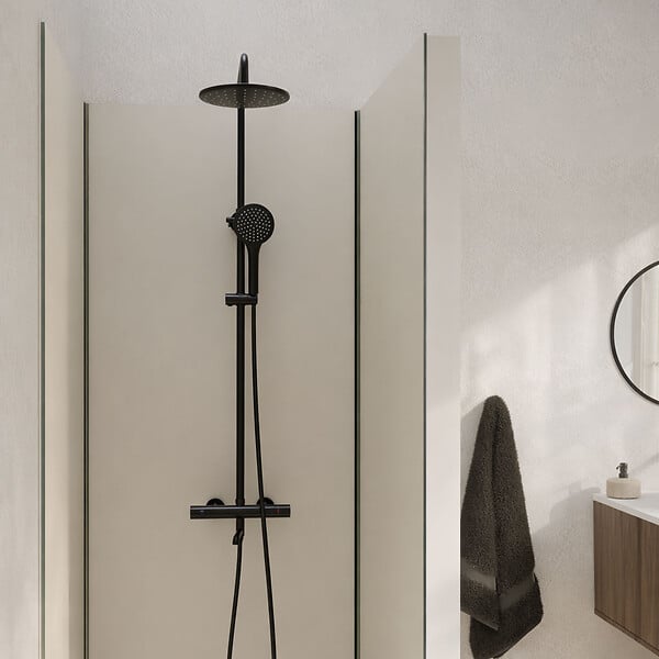 AURLANE - Pack 3 Panneaux Muraux Aluminium Ivoire 90x210 cm avec Profilés Chrome - WALL'IT - large