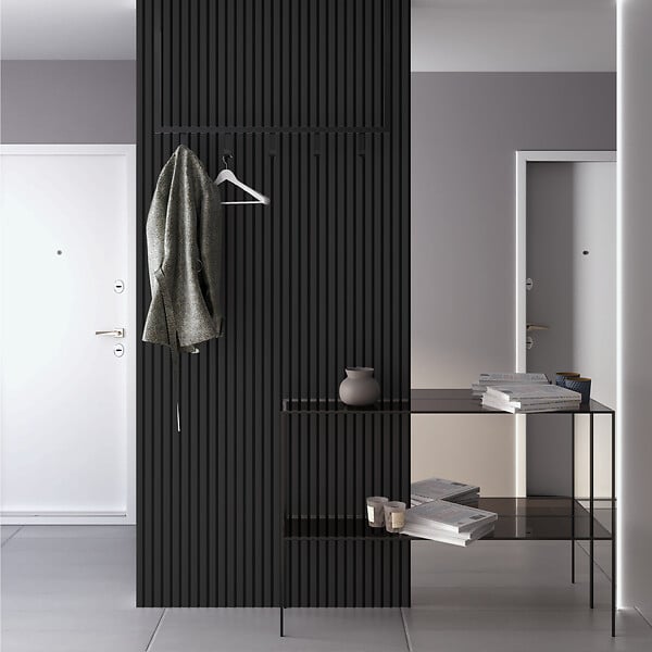 PROTOCOLE HOME - Panneau mural acoustique et décoratif BELLA HAIR 278 x 60 cm MDF premium COLIS DE 4 PIECES - large