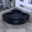 DISTRIBAIN - Baignoire balnéo Noire Corleone 48 jets Whirlpool - vignette