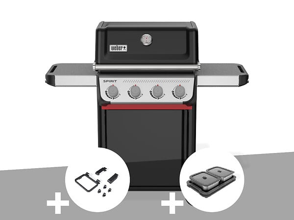 WEBER - Barbecue à gaz Spirit E-410 + Set d'accessoires clipsables Weber Works + Kit de préparation et de service - Weber - large
