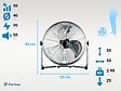 PURLINE - Ventilateur industriel 90W avec 3 pales et 3 vitesses - vignette