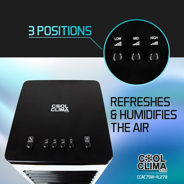 COOL CLIMA - Rafraichisseur d'air 75W - 4L - large