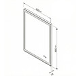 PLANETE BAIN - Miroir Salle de Bain - 60x80 cm - Anti-buée - Rectangulaire - avec Éclairage Led - MIA - vignette