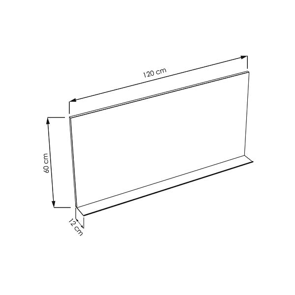 ALLIBERT - Miroir avec tablette noir- 120 cm - Non lumineux - Sitio - large