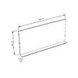 ALLIBERT - Miroir avec tablette noir- 120 cm - Non lumineux - Sitio - vignette