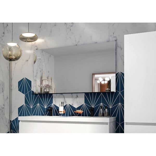 ALLIBERT - Miroir avec tablette noir- 120 cm - Non lumineux - Sitio - large