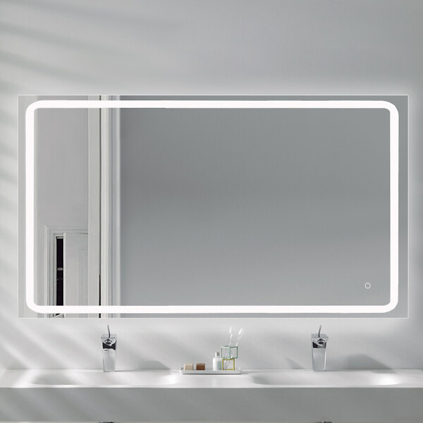 PLANETE BAIN - Miroir Salle de Bain - 140x80 cm - Rectangulaire - avec Éclairage Led - MIA - large