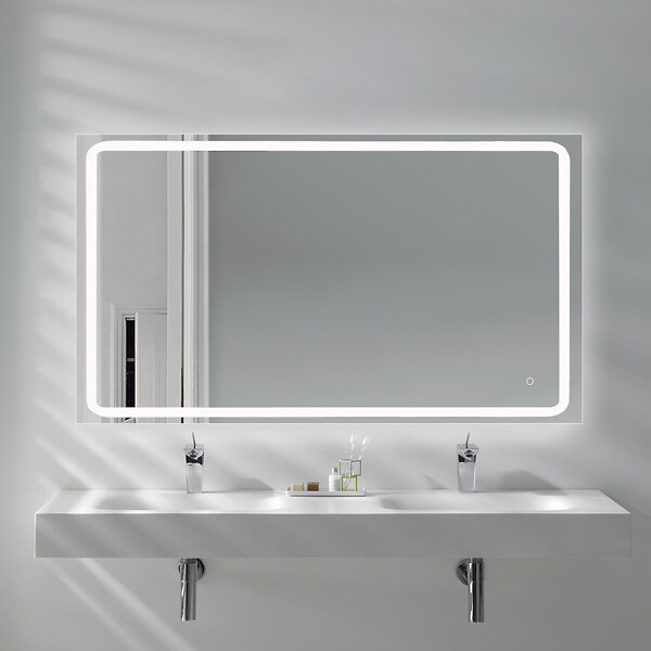 PLANETE BAIN - Miroir Salle de Bain - 140x80 cm - Rectangulaire - avec Éclairage Led - MIA - large
