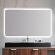 PLANETE BAIN - Miroir Salle de Bain - 120x70 cm - Rectangulaire - avec Éclairage Led - ORGANIC - vignette