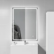 PLANETE BAIN - Miroir Salle de Bain - 70x80 cm - Rectangulaire - avec Éclairage Led - MIA - vignette