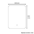 PLANETE BAIN - Miroir Salle de Bain - 60x80 cm - Rectangulaire - avec Éclairage Led - ORGANIC - vignette