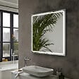 PLANETE BAIN - Miroir Salle de Bain - 80x80 cm - Carré - avec Éclairage Led - MIA - vignette