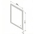 PLANETE BAIN - Miroir Salle de Bain - 80x80 cm - Carré - avec Éclairage Led - MIA - vignette