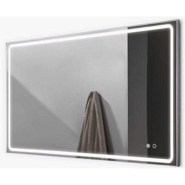 PLANETE BAIN - Miroir Salle de Bain - 120x80 cm - Rectangulaire - Anti-buée - Dimmable - avec Éclairage Led - MIA - large