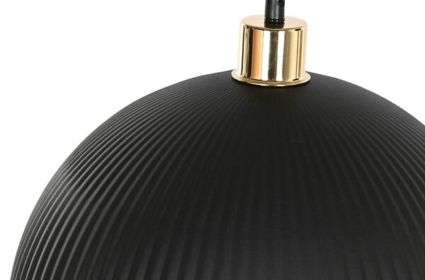 PROTOCOLE HOME - Plafonnier métal semi-affleurant 35 x 35 x 18 cm Noir brossé E27 - large