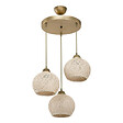 ENTREPOT BRICO - Plafonnier suspension luminaire crème-or D40x75cm 2 - vignette