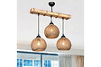 ENTREPOT BRICO - Plafonnier suspension luminaire noyer beige 50x20x63 cm 4 - vignette