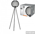PROTOCOLE HOME - Lampe trépied métal noir 60x50x160 cm abat-jour rond - vignette