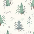 RASCH - Papier peint vinyle motif sapin - Vert et marron - vignette