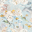 RASCH - Papier peint intissé Motif poisson marin - Bleu - 53x1005cm - vignette