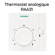 SIEMENS - Thermostat d'ambiance filaire RAA31 - RAA31- réf : RAA31 - vignette