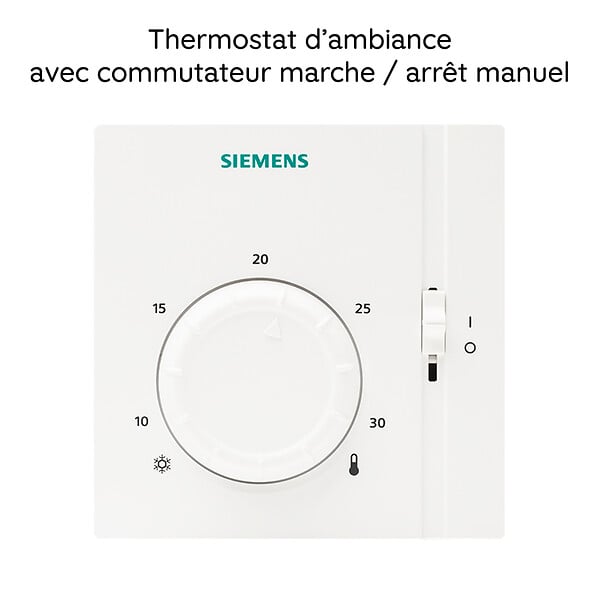 SIEMENS - Thermostat d'ambiance filaire RAA31 - RAA31- réf : RAA31 - large