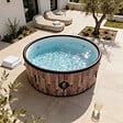 COCO BAIN - Coco Bain Piscine Fidji - 180cm De Diamètre - 1200litres - Imitation Bois Véritab - vignette