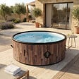 COCO BAIN - Coco Bain Piscine Fidji - 180cm De Diamètre - 1200litres - Imitation Bois Véritab - vignette