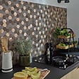 PROTOCOLE HOME - Crédence adhésive premium multicolore brun 38,1 x 30,5 cm - vignette