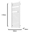 BATILEC - Sèche serviettes électrique barres rondes CEIBO 750w-BATILEC - vignette