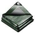 VOUNOT - Bâche de Protection en Polyéthylène resistant et impermeable 240g/m² vert et argent 3x5m - vignette