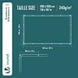 VOUNOT - Bâche de Protection en Polyéthylène resistant et impermeable 240g/m² vert et argent 3x5m - vignette