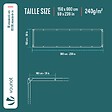 VOUNOT - Bâche de Protection en Polyéthylène resistant et impermeable 240g/m² gris et noir 1.5x6m - vignette