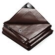 VOUNOT - Bâche de Protection en Polyéthylène resistant et impermeable 240g/m² marron 2x3m - vignette