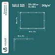 VOUNOT - Bâche de Protection en Polyéthylène resistant et impermeable 240g/m² marron 2x3m - vignette