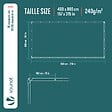 VOUNOT - Bâche de Protection en Polyéthylène resistant et impermeable 240g/m² vert et argent 4x8m - vignette