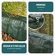 VOUNOT - Bâche de Protection en Polyéthylène resistant et impermeable 240g/m² vert et argent 4x6m - vignette
