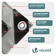 VOUNOT - Bâche de Protection en Polyéthylène resistant et impermeable 240g/m² gris et noir 3x4m - vignette