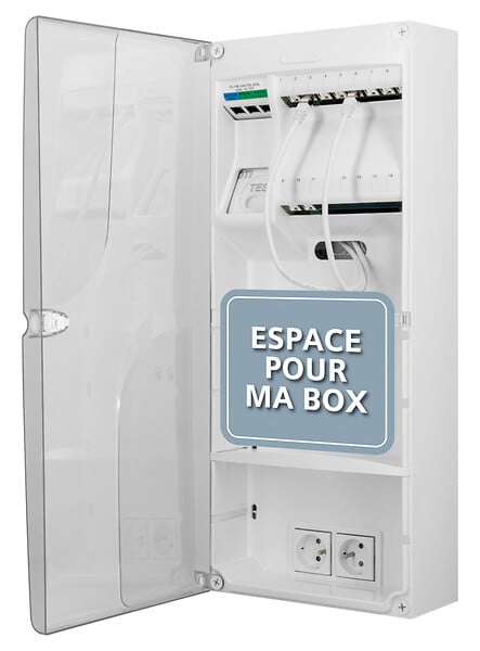 SIEMENS - Coffret de communication Grade 3 TV avec actifs 10 RJ45-SIEMENS - large