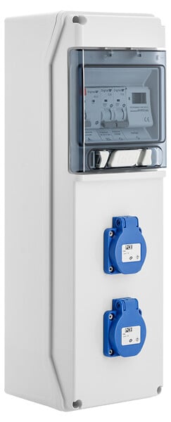 BATILEC - Coffret électrique piscine avec horloge électronique + ID 40A 30mA AC + 2 DISJ 16A + 2 PRISES-BATILEC - large