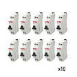 ABB - Lot de 10 disjoncteurs Ph+N raccordement Vis 10A-4,5Ka - Courbe  C-ABB - vignette