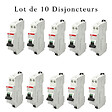 ABB - ABB Lot de 10 disjoncteurs automatiques Ph+N raccordement Rapide 16A-4,5Ka - vignette