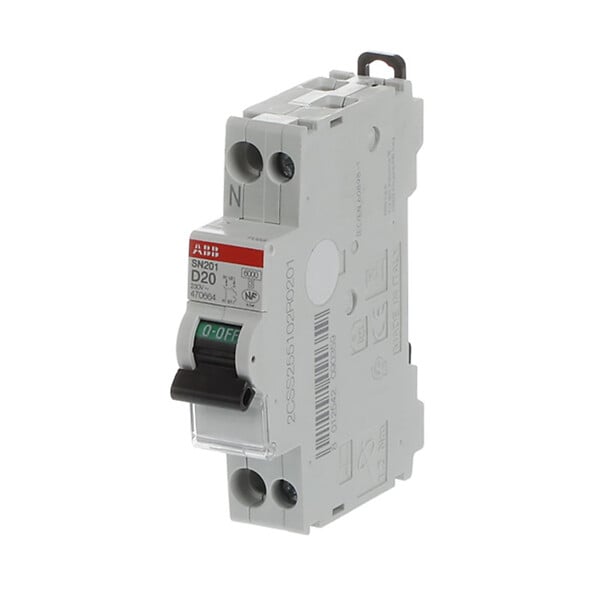 ABB - Disjoncteur Ph+N SN201 - 20A - 6kA - Courbe D - large