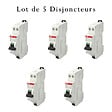 ABB - ABB Lot de 5 disjoncteurs automatiques Ph+N raccordement Rapide 20A-4,5Ka - vignette