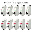 ABB - ABB Lot de 10 disjoncteurs automatiques Ph+N raccordement Rapide 20A-4,5Ka - vignette