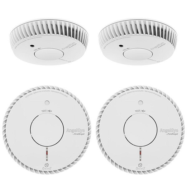 ANGELEYE - AngelEye Lot de 4 détecteurs de fumée NF autonomie et garantie 10 ans - large