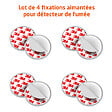 EVACUATE - EVACUATE Lot de 4 fixations aimantées pour détecteur de fumée - vignette