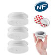 EVACUATE - EVACUATE Lot 3 DAAF NF autonomie 5 ans avec supports aimantés, garantie 3 ans + 3 Magnetik's (KNX) - vignette